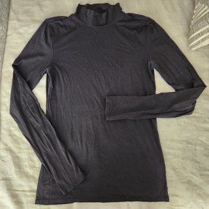 Everlane Black Organic Cotton long Sleeve Turtleneck